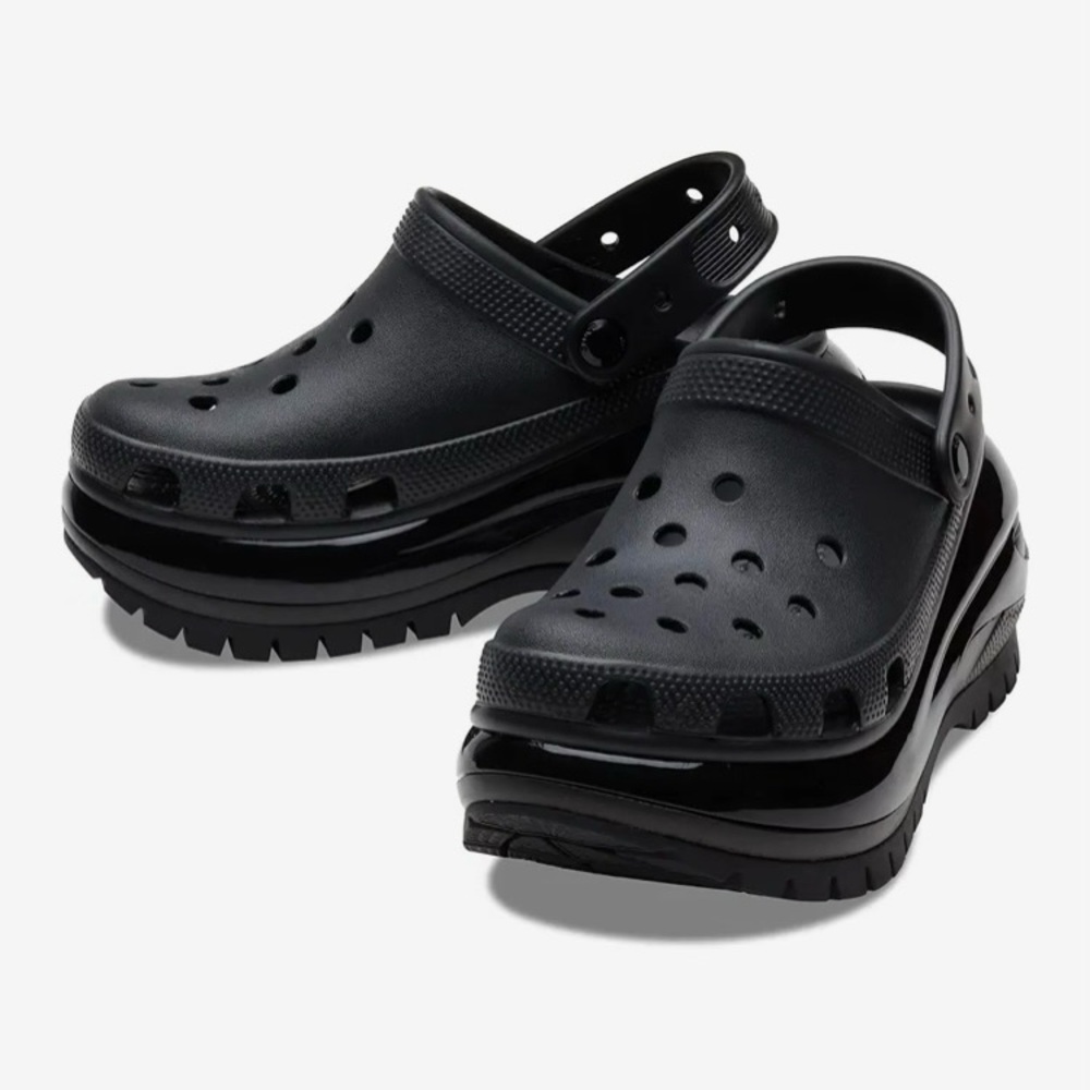 CROCS Clogs MEGA CRUSH Black Women Size 8 Men Size 6 Unisex